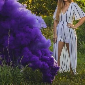 Crystal Doll Stripped Skirt Romper